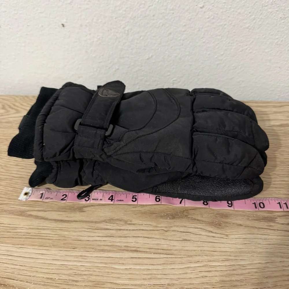 Saranac Ski Gloves Womens Large Black Winter‎ Snow Outdoor Vintage Warm Nylon